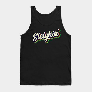 Sleighin Retro Christmas 2021 Sleighin' Vintage Costume Tank Top